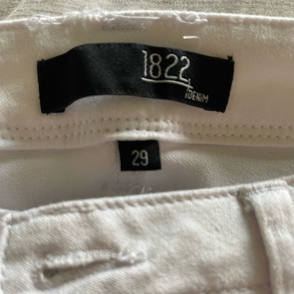 1822 white cropped skinny jeans